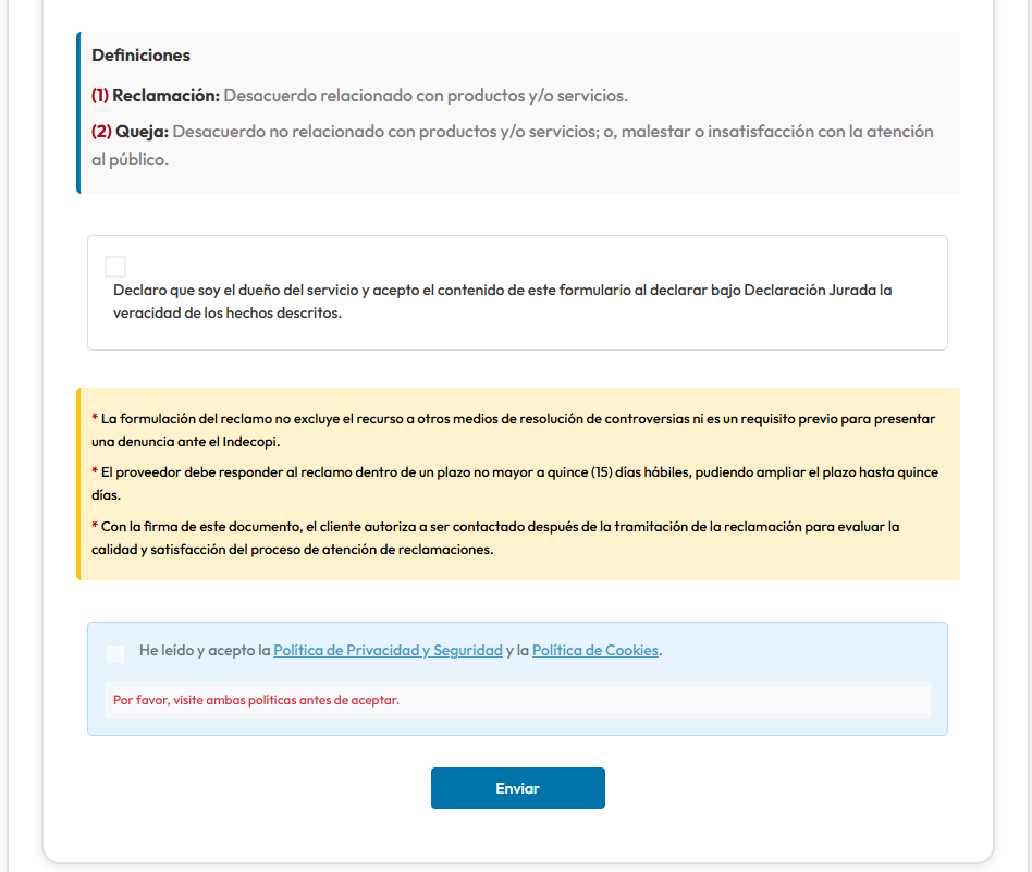 Libro de Reclamaciones